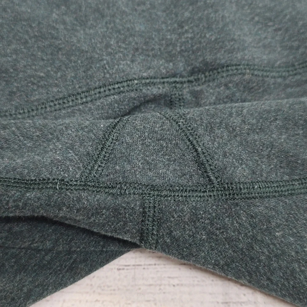 Lululemon Wunder Under Crop Roll Down Leggings Women's 10 Heathered Green Sz 8 - Picture 5 of 7